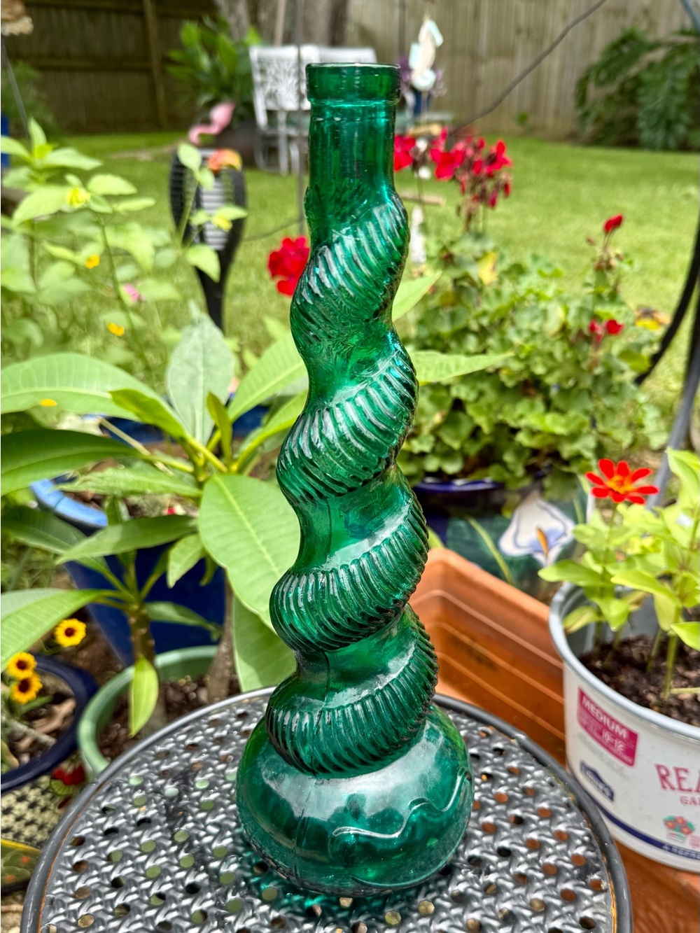 Vintage Empoli Snake Genie bottle no stopper